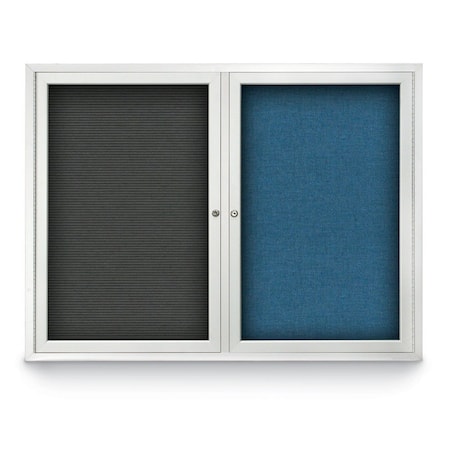 United Visual Products Corkboard, Surf /Bronze, 60" x 36" UV417I-BRONZE-SURF